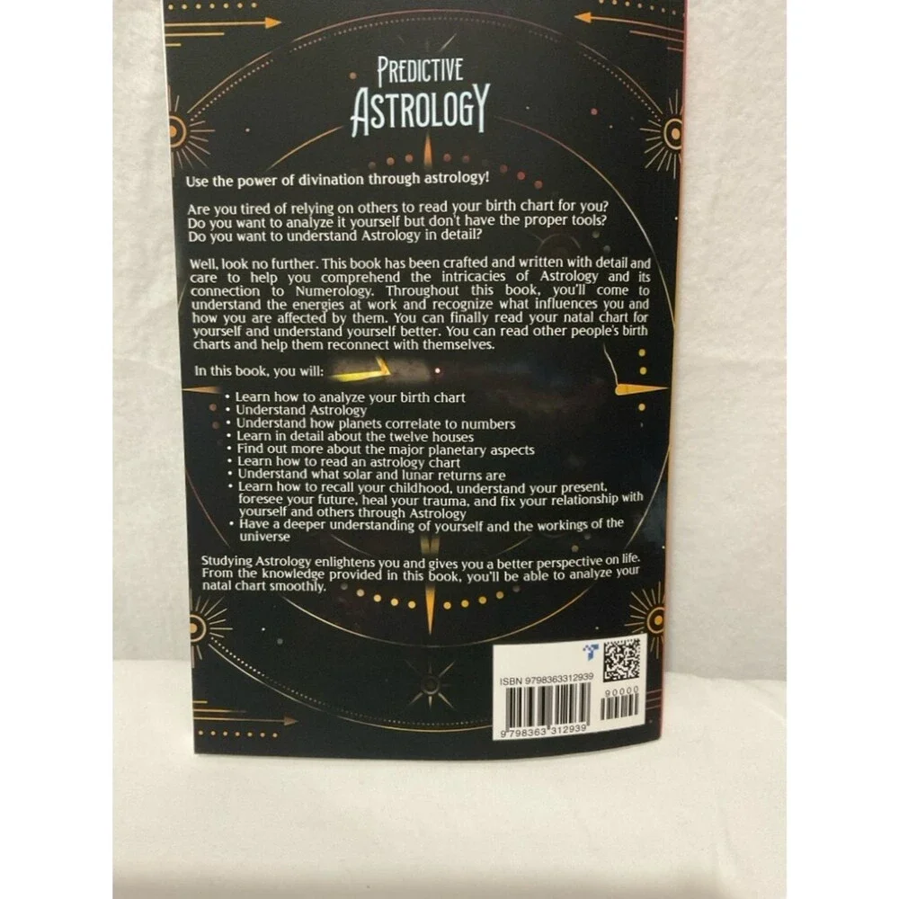 Predictive Astrology Book - Black with Gold Accents